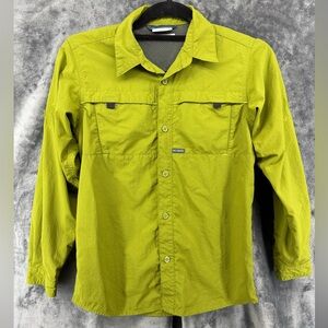 Columbia Boys Silver Ridge II Long Sleeve Shirt Omni Shade Olive Green Youth Med